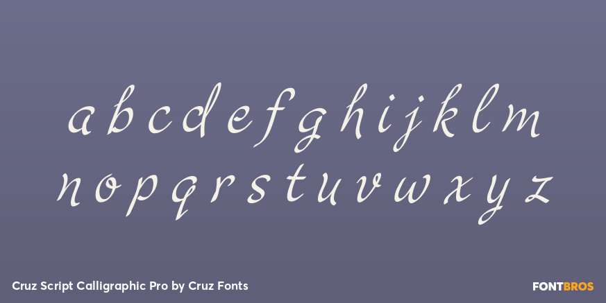 Cruz Script Calligraphic Pro Font Poster #1