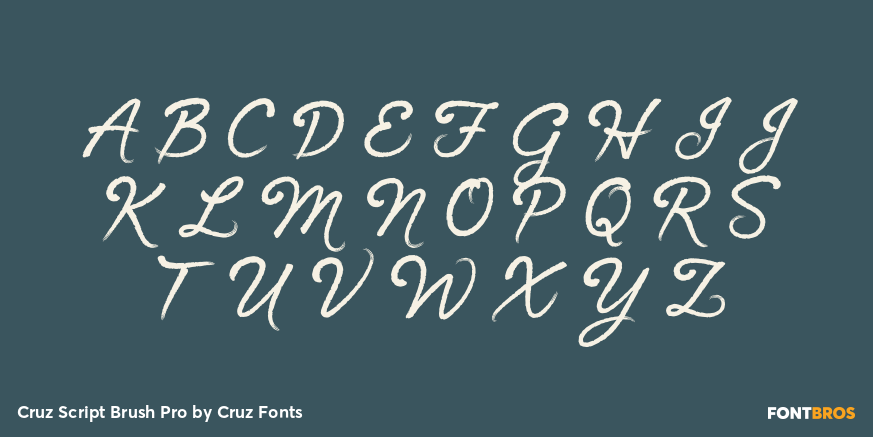 Cruz Script Brush Pro Font Poster #2