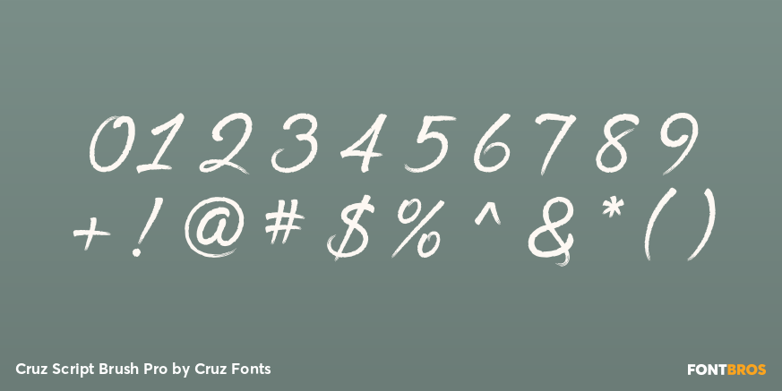 Cruz Script Brush Pro Font Poster #4