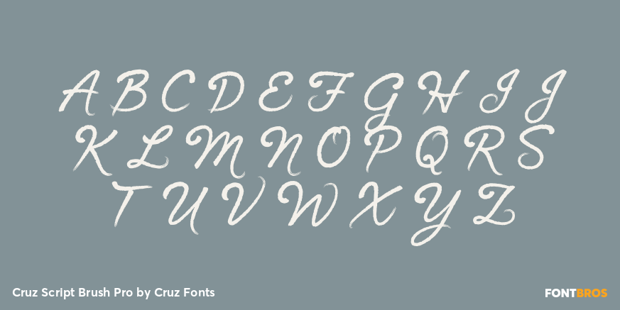 Cruz Script Brush Pro Font Poster #1