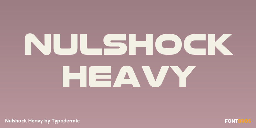 Nulshock Heavy Font Poster #1