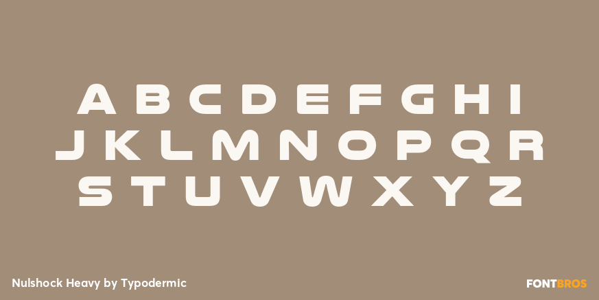 Nulshock Heavy Font Poster #2