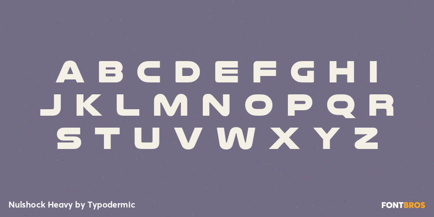 Nulshock Heavy Font Poster #3