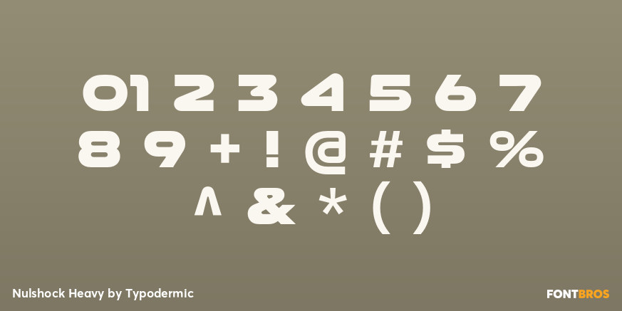 Nulshock Heavy Font Poster #4