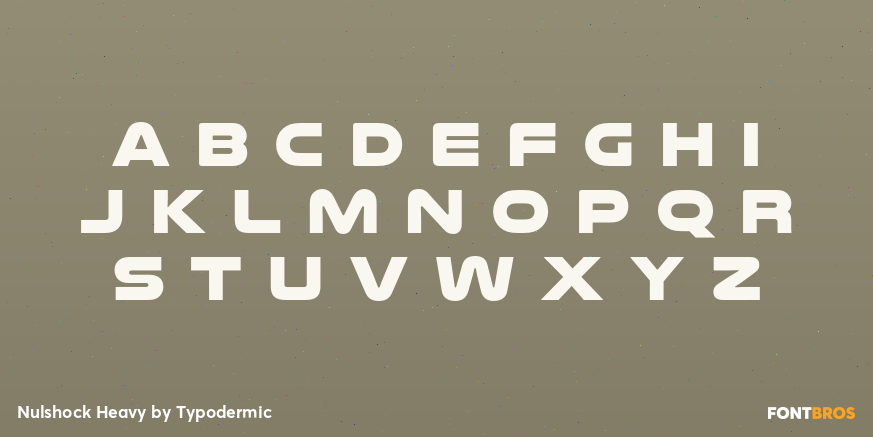 Nulshock Heavy Font Poster #1