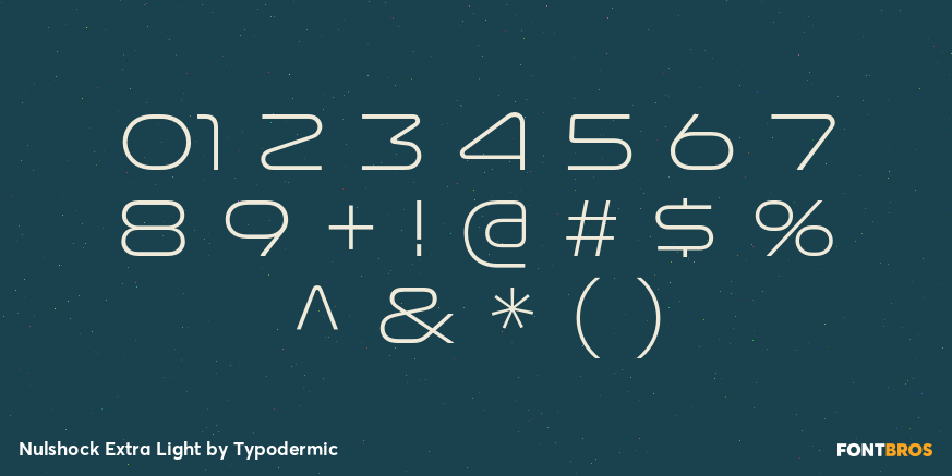 Nulshock Extra Light Font Poster #1