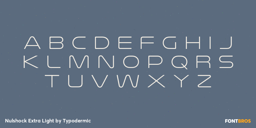 Nulshock Extra Light Font Poster #1