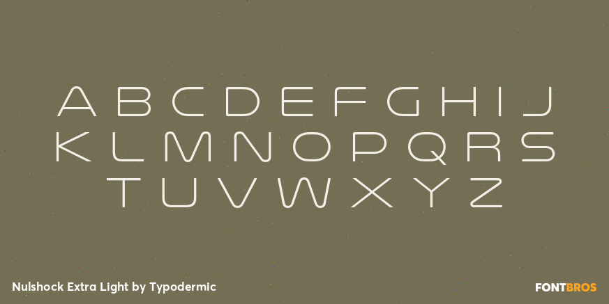 Nulshock Extra Light Font Poster #1