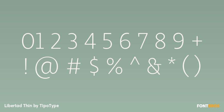 Libertad Thin Font Poster #1