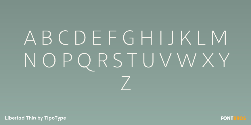 Libertad Thin Font Poster #1