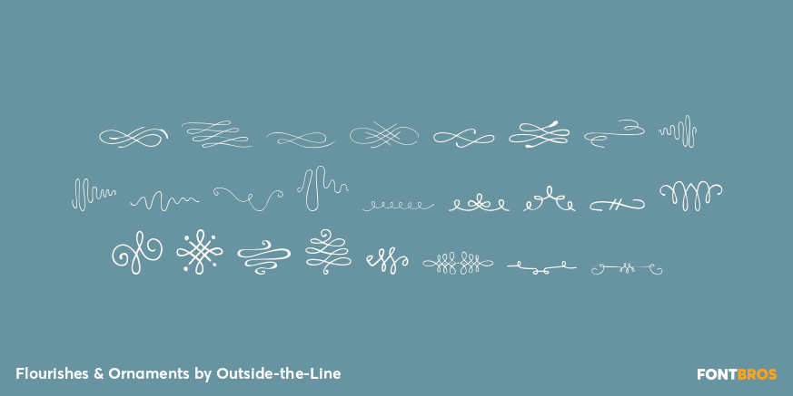 Flourishes & Ornaments Font Poster #2