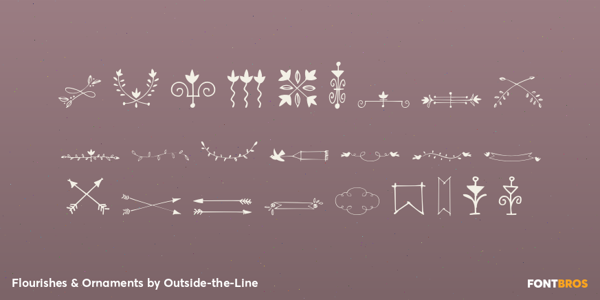 Flourishes & Ornaments Font Poster #3