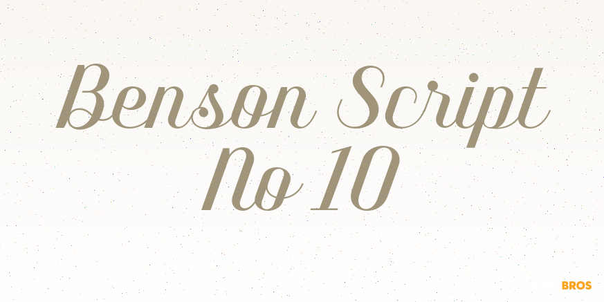 Benson Script No 10 Font Poster #1