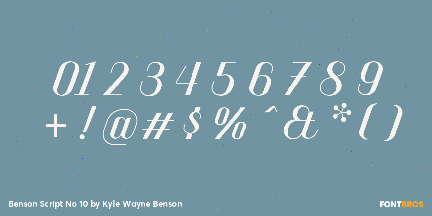 Benson Script No 10 Font Poster #4