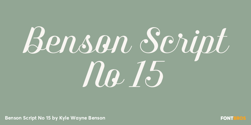 Benson Script No 15 Font Style by Kyle Wayne Benson | Font Bros