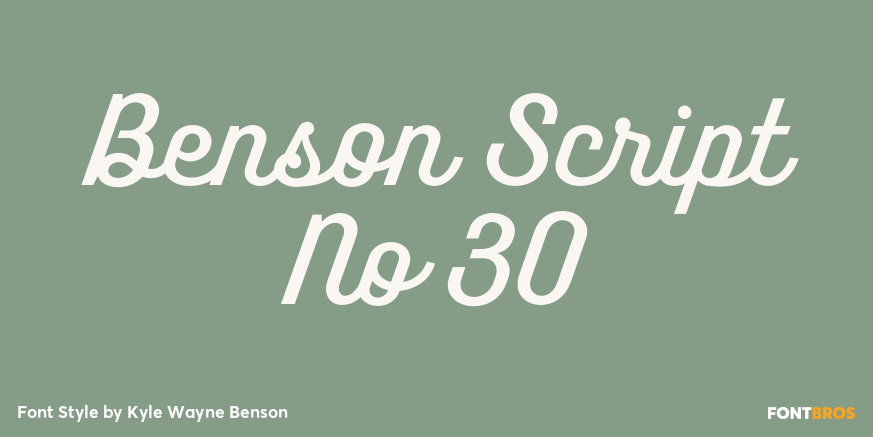 Benson Script No 30 Font Poster #1