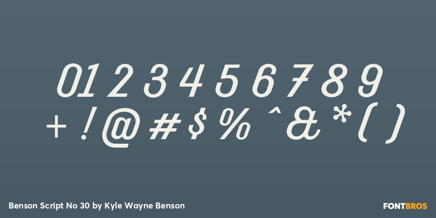 Benson Script No 30 Font Poster #1