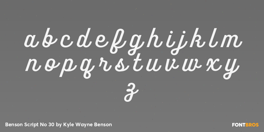 Benson Script No 30 Font Poster #1