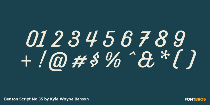 Benson Script No 35 Font Poster #1