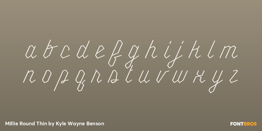Millie Round Thin Font Poster #3