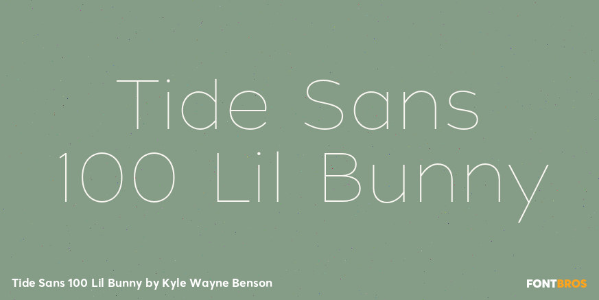 Tide Sans 100 Lil Bunny Font Poster #1
