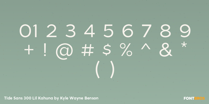 Tide Sans 300 Lil Kahuna Font Poster #4