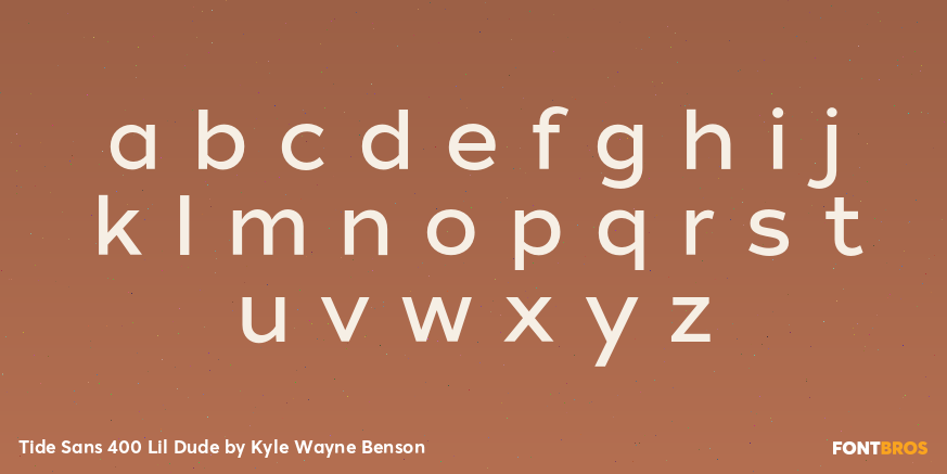 Tide Sans 400 Lil Dude Font Poster #3