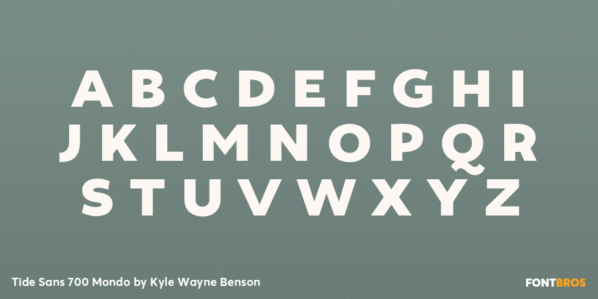 Tide Sans 700 Mondo Font Poster #2