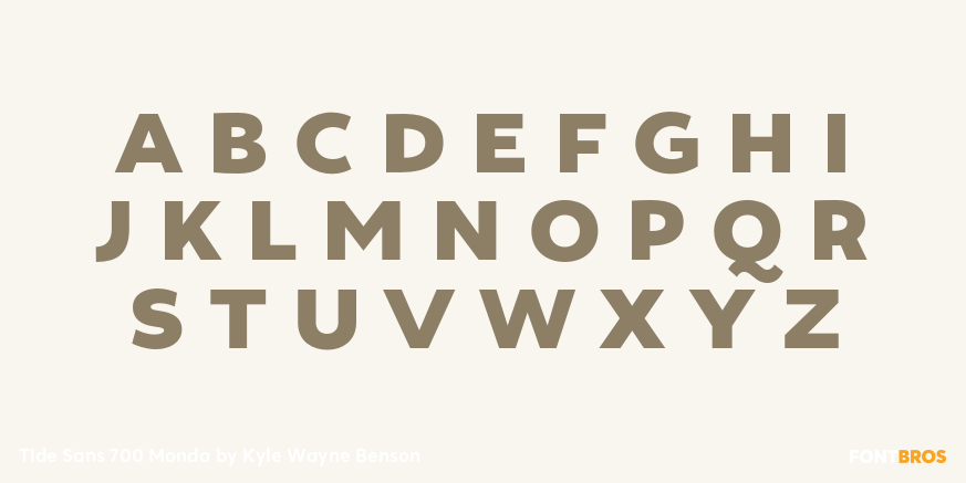 Tide Sans 700 Mondo Font Poster #1