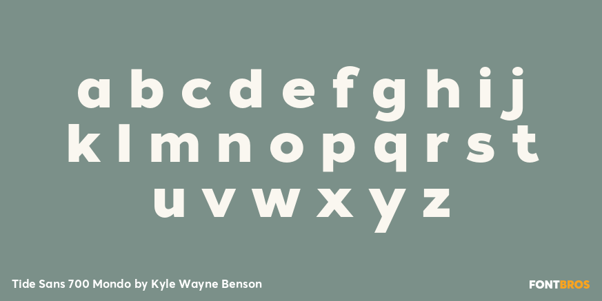 Tide Sans 700 Mondo Font Poster #1