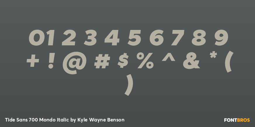 Tide Sans 700 Mondo Italic Font Poster #4