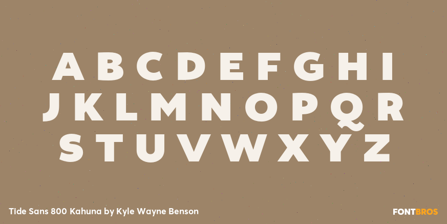 Tide Sans 800 Kahuna Font Poster #2