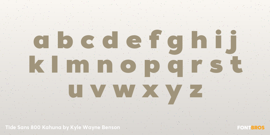 Tide Sans 800 Kahuna Font Poster #3