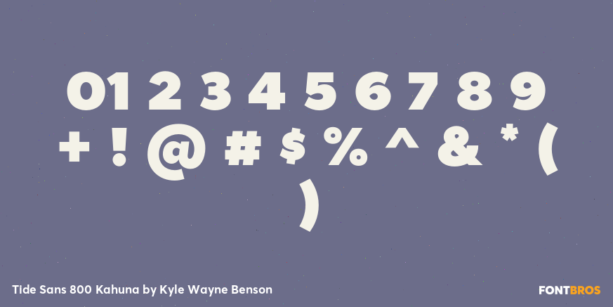 Tide Sans 800 Kahuna Font Poster #4