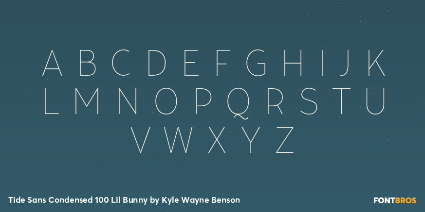 Tide Sans Condensed 100 Lil Bunny Font Poster #2