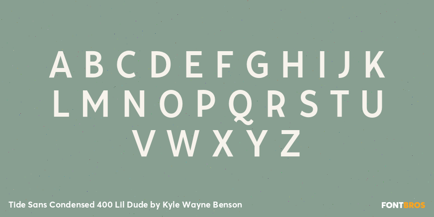 Tide Sans Condensed 400 Lil Dude Font Poster #2