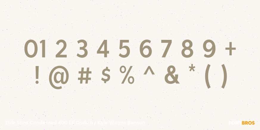 Tide Sans Condensed 400 Lil Dude Font Poster #4