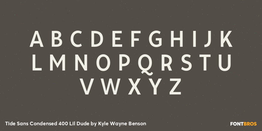 Tide Sans Condensed 400 Lil Dude Font Poster #2