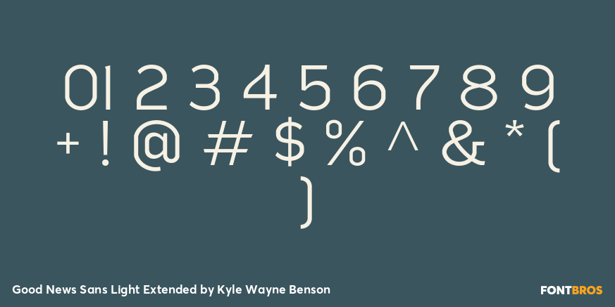 Good News Sans Light Extended Font Poster #4