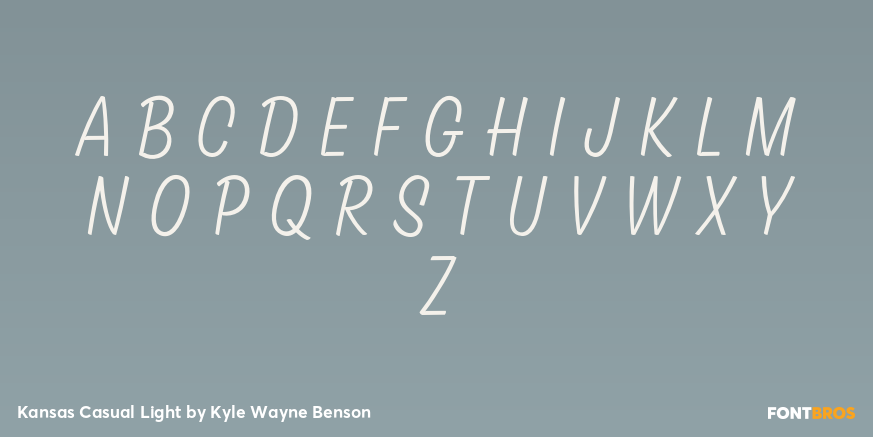 Kansas Casual Light Font Poster #2