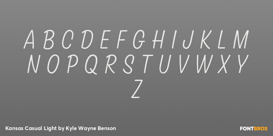 Kansas Casual Light Font Poster #3