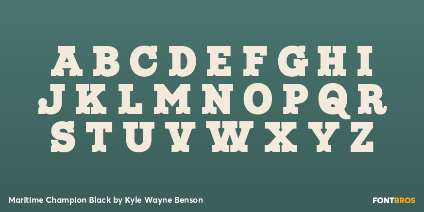 Maritime Champion Black Font Poster #1