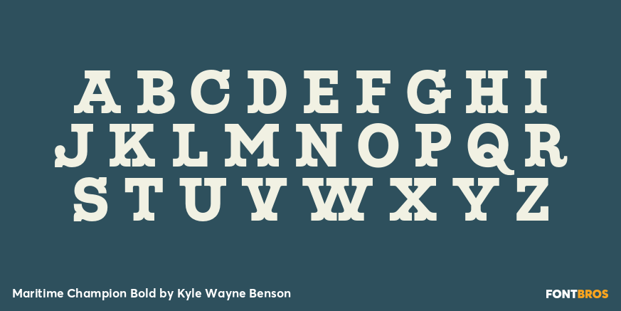 Maritime Champion Bold Font Poster #3