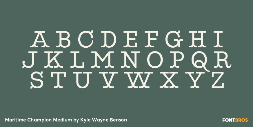 Maritime Champion Medium Font Poster #2