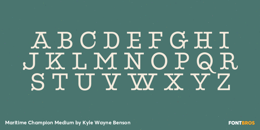 Maritime Champion Medium Font Poster #3