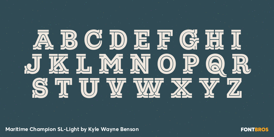 Maritime Champion SL-Light Font Poster #2