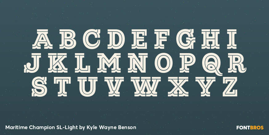 Maritime Champion SL-Light Font Poster #3