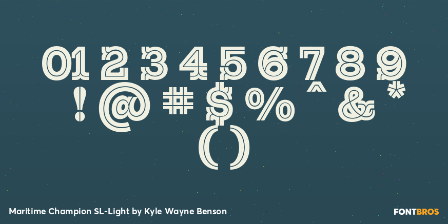 Maritime Champion SL-Light Font Poster #4