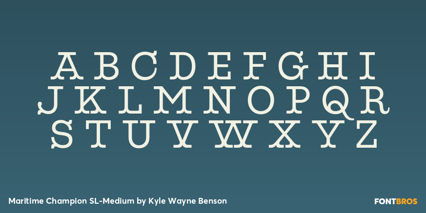 Maritime Champion SL-Medium Font Poster #3