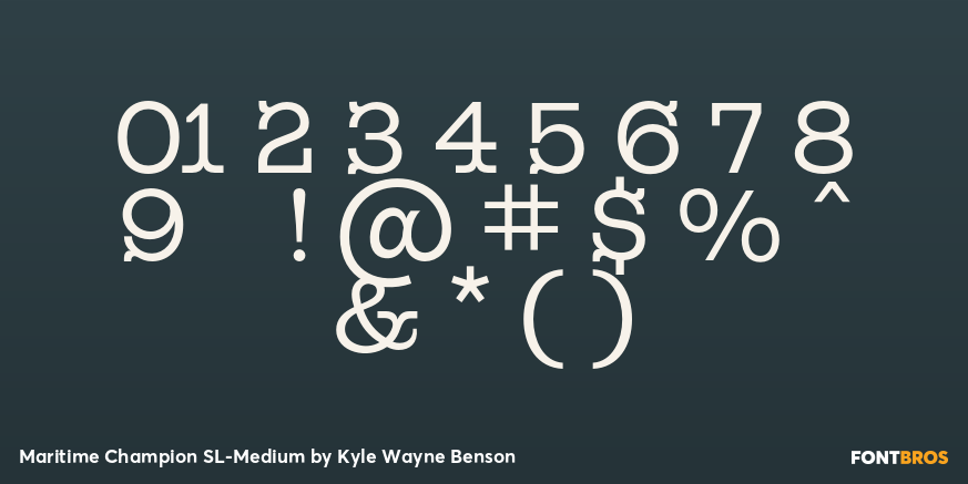 Maritime Champion SL-Medium Font Poster #4